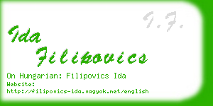 ida filipovics business card
